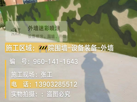 赤峰 迷彩漆喷涂价格（按平方米计费）
